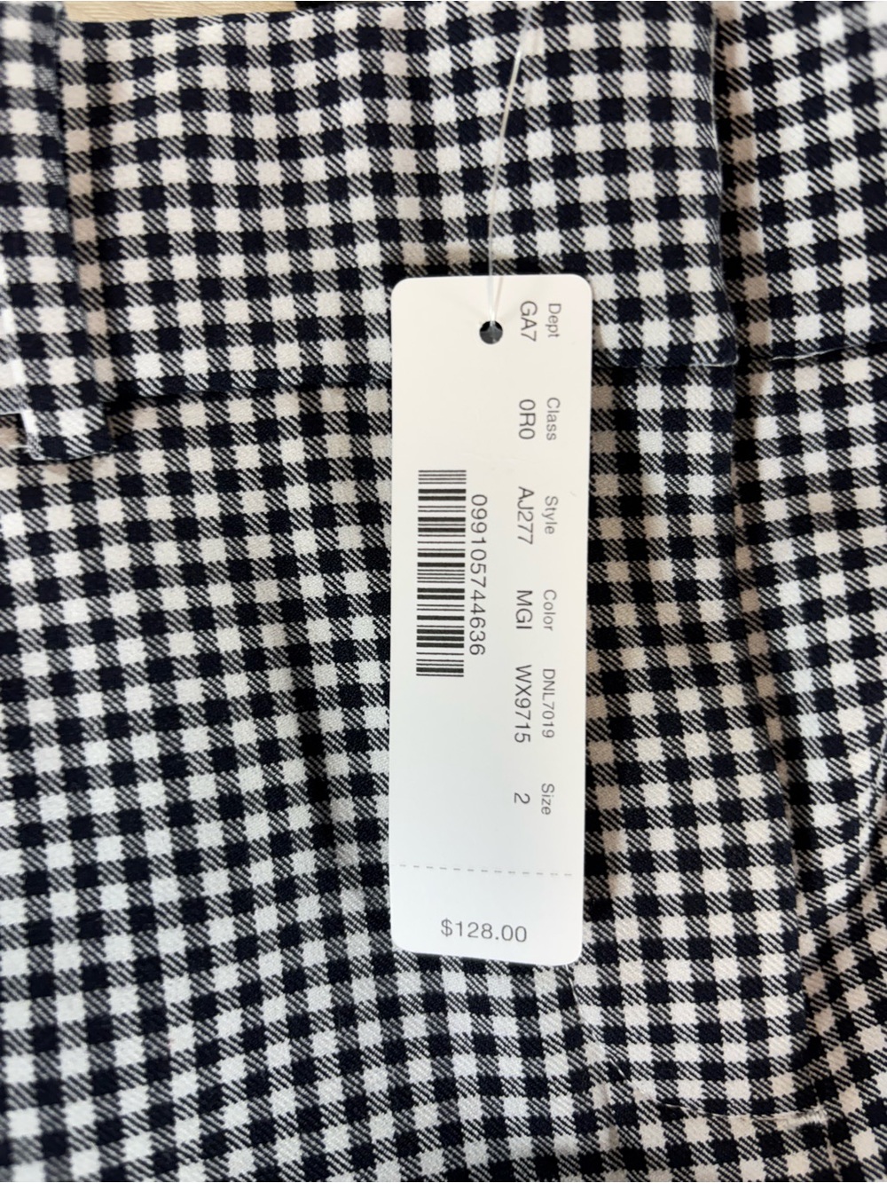 NWT J. Crew Women’s Size 2 Black-White Gingham Checkered Cameron Pants - Picture 4 of 11